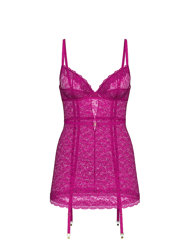 Tease Lace Cupped Mini Slip Dress