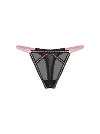 Lace & Mesh Thong Panty