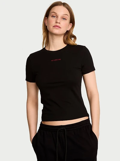 Stretch Cotton Fitted Tee
