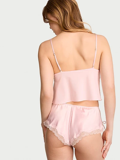 Tease Satin & Chiffon Flyaway Cami Set
