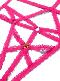 Rose Hardware Lace Strappy Naked Playsuit