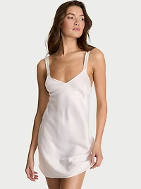 Gradient Shine Strap Satin Slip Dress