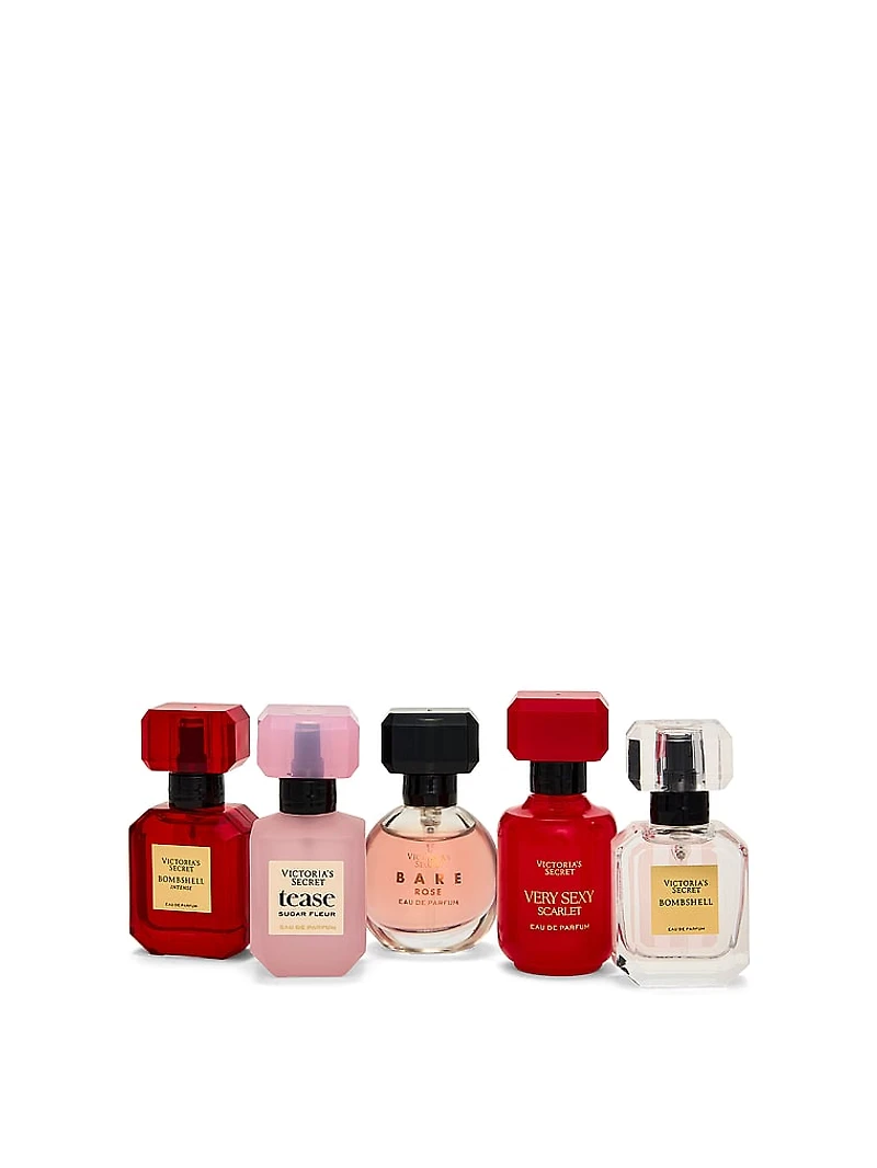 5-Piece Fragrance Discovery Gift Set including Tease Sugar Fleur and Heart-Shaped Box 