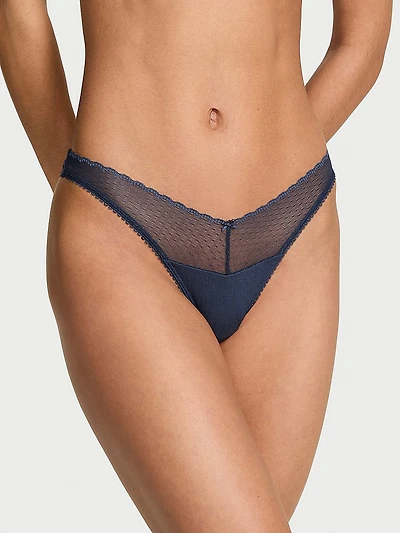 Ultra-Fine Modal High-Leg Scoop Thong Panty