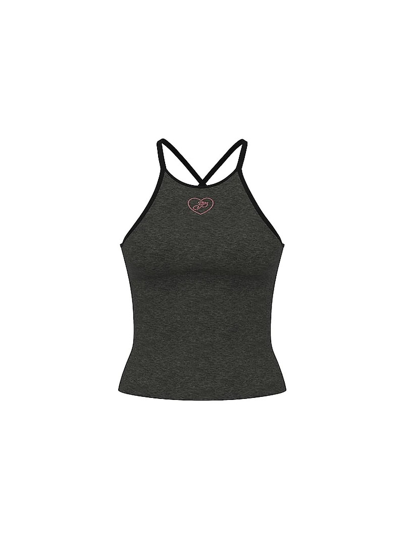 All-Day Cotton High-Neck Bra Tank