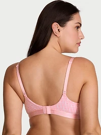 Perfect Shape Cotton Logo Hardware Push-Up Bra