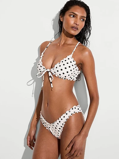 Tease Ruffle Triangle Bralette Bikini Top