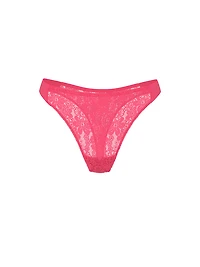 Logo Cotton Scoop Thong Panty