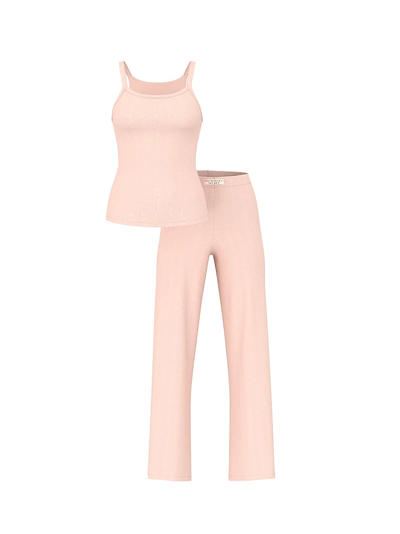 Heart Pointelle Cami & Pants Set