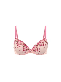 Wildflower Embroidery Push-Up Bra