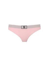 Shine-Waist Cotton Thong Panty