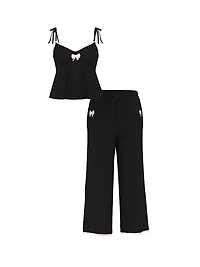 SoSoft™ Modal Bow Cami & Wide-Leg Pant Set