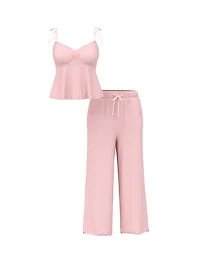 SoSoft™ Modal Bow Cami & Wide-Leg Pant Set