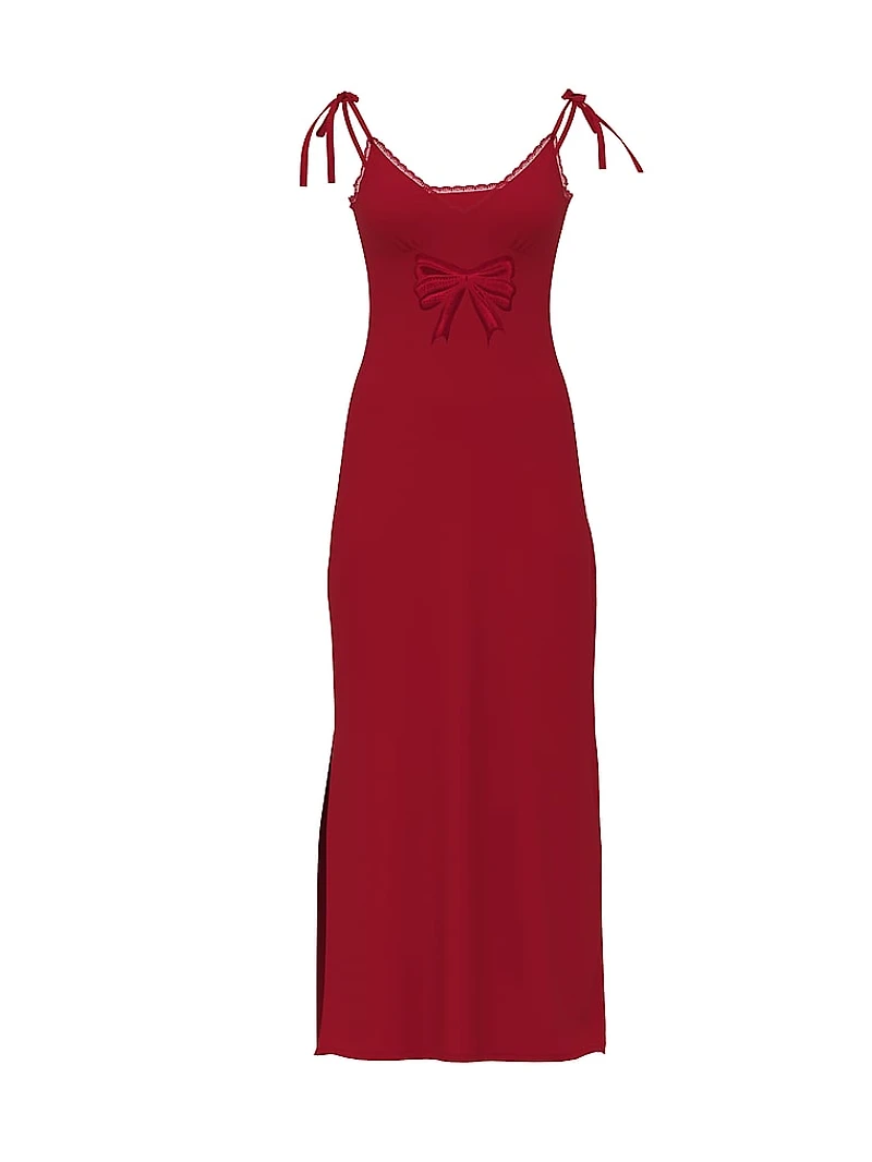 SoSoft™ Modal Bow Maxi Slip Dress