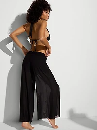Beachwear Mesh Foldover Pants