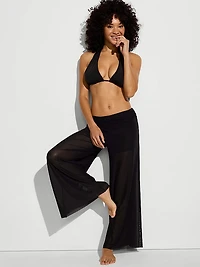 Beachwear Mesh Foldover Pants