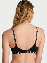 Cotton Logo Hardware Lightly Lined Demi Bra