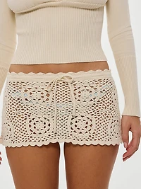 Arlo Crochet Mini Skirt