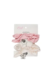 2-Pack Charm Scrunchie Set
