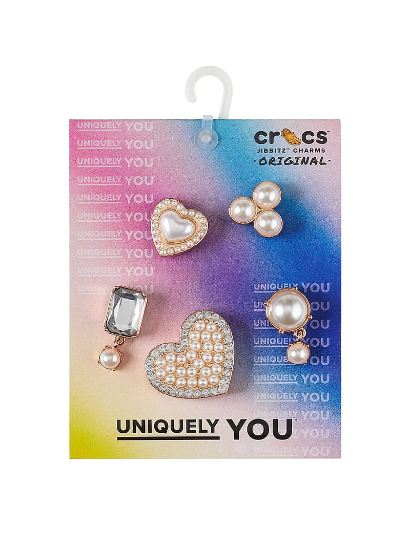 5-Pack Jibbitz™ Pearly Hearts Charms