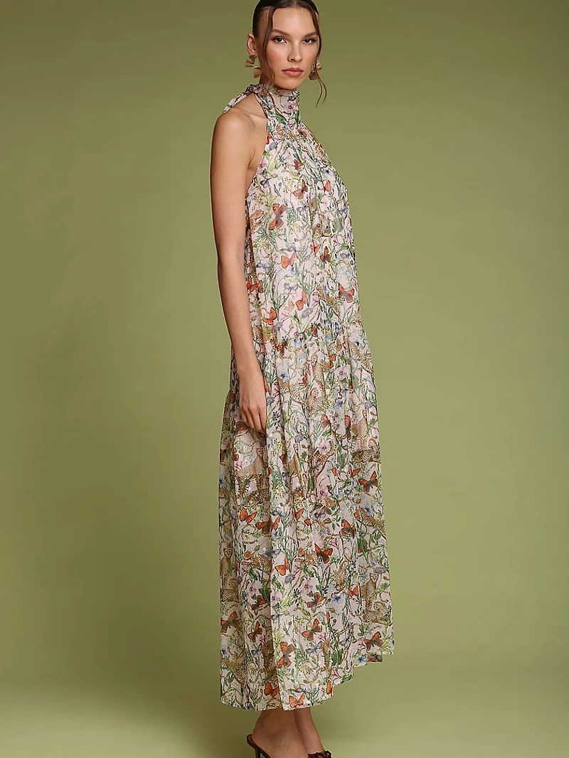 Drop-Waist Sleeveless Maxi Dress