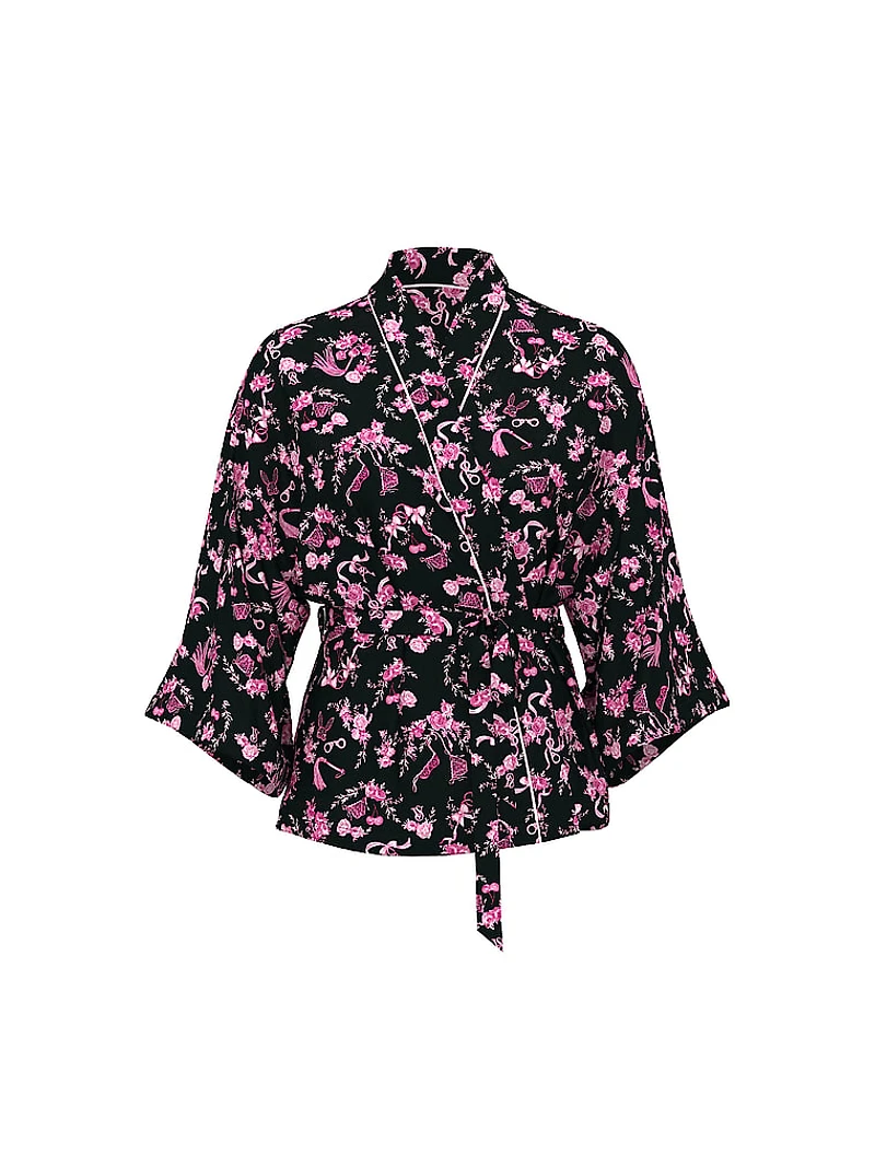 Signature Satin Mini Robe