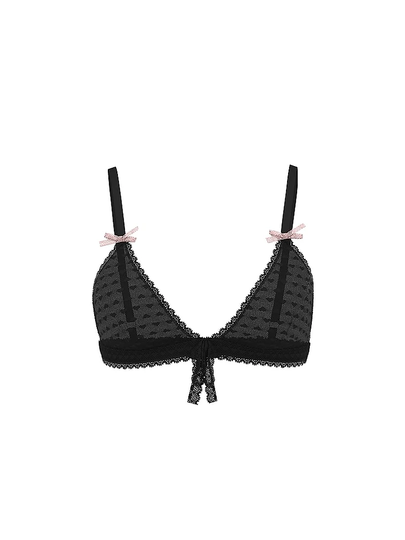 Heart Lace Unlined Triangle Bralette