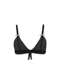 Heart Lace Unlined Triangle Bralette