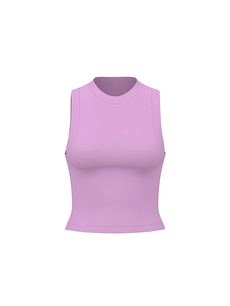 Soft Seamless High-Neck Cropped Tank