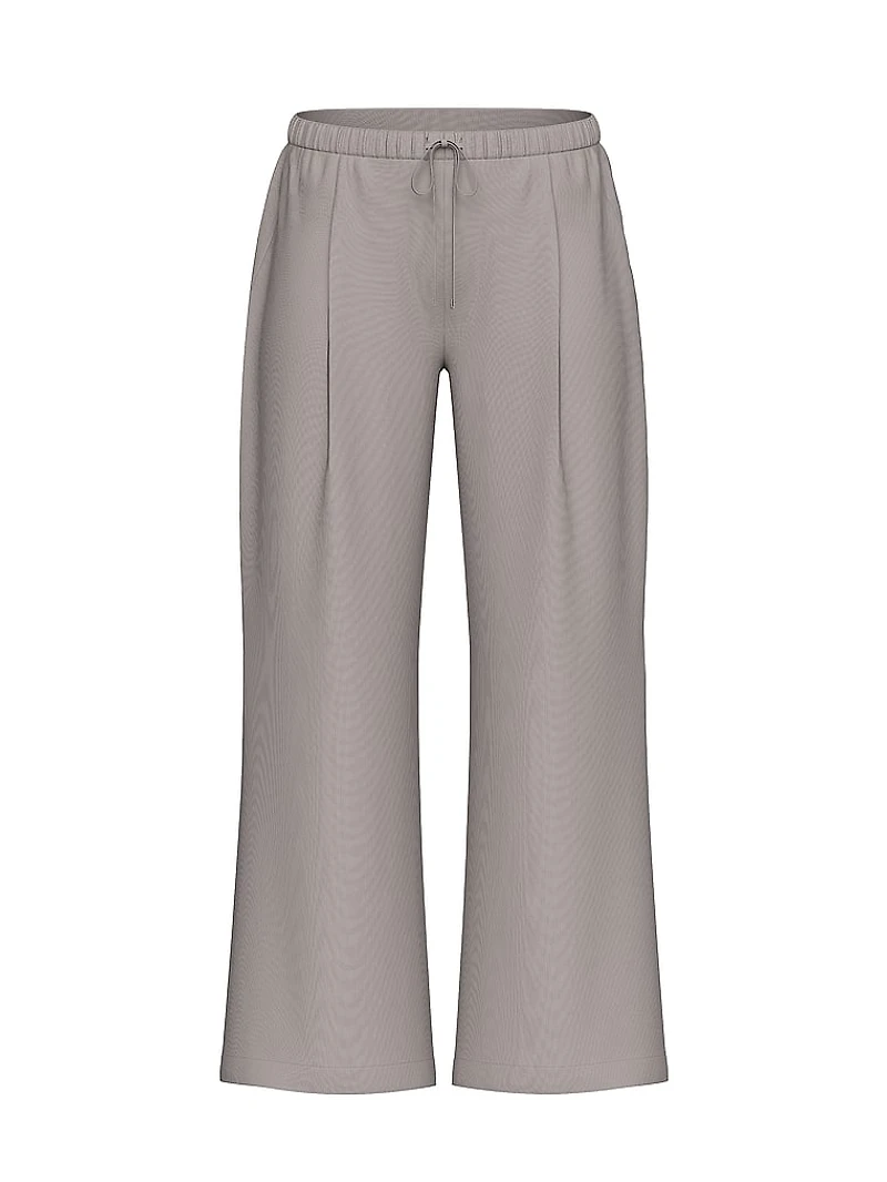 Satin Pull-On Trouser Pants