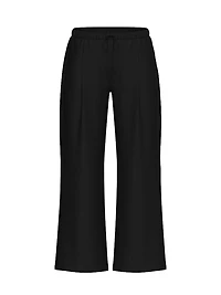 Satin Pull-On Trouser Pants