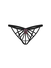 Cherry Pop Embroidery Strappy Open Bikini Panty