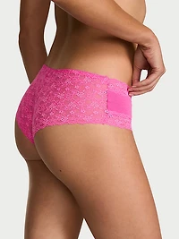 Cotton Pointelle Lace-Trim Cheeky Panty