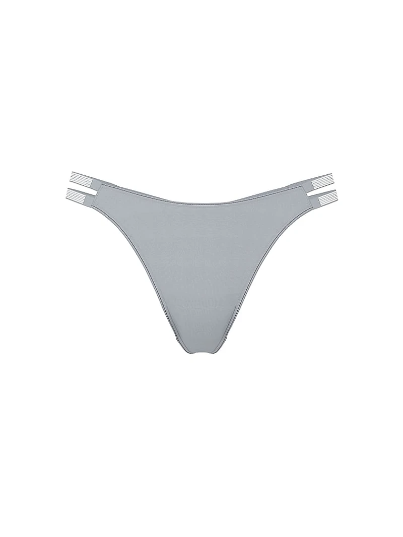 Double Shine Strap Smooth Thong Panty