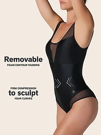 Sheer Plunge One-Piece Swimsuit
