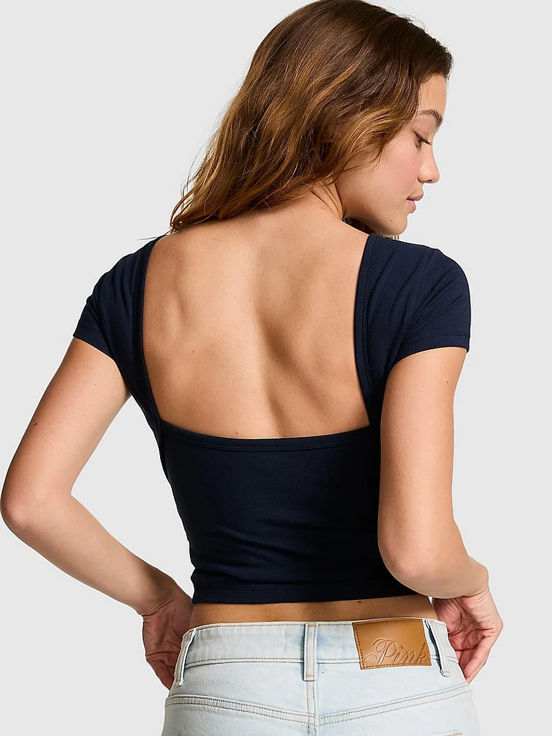 All-Day Cotton™ Open-Back Tee