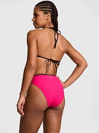 Ribbed High-Waisted Cheeky Bikini Bottom
