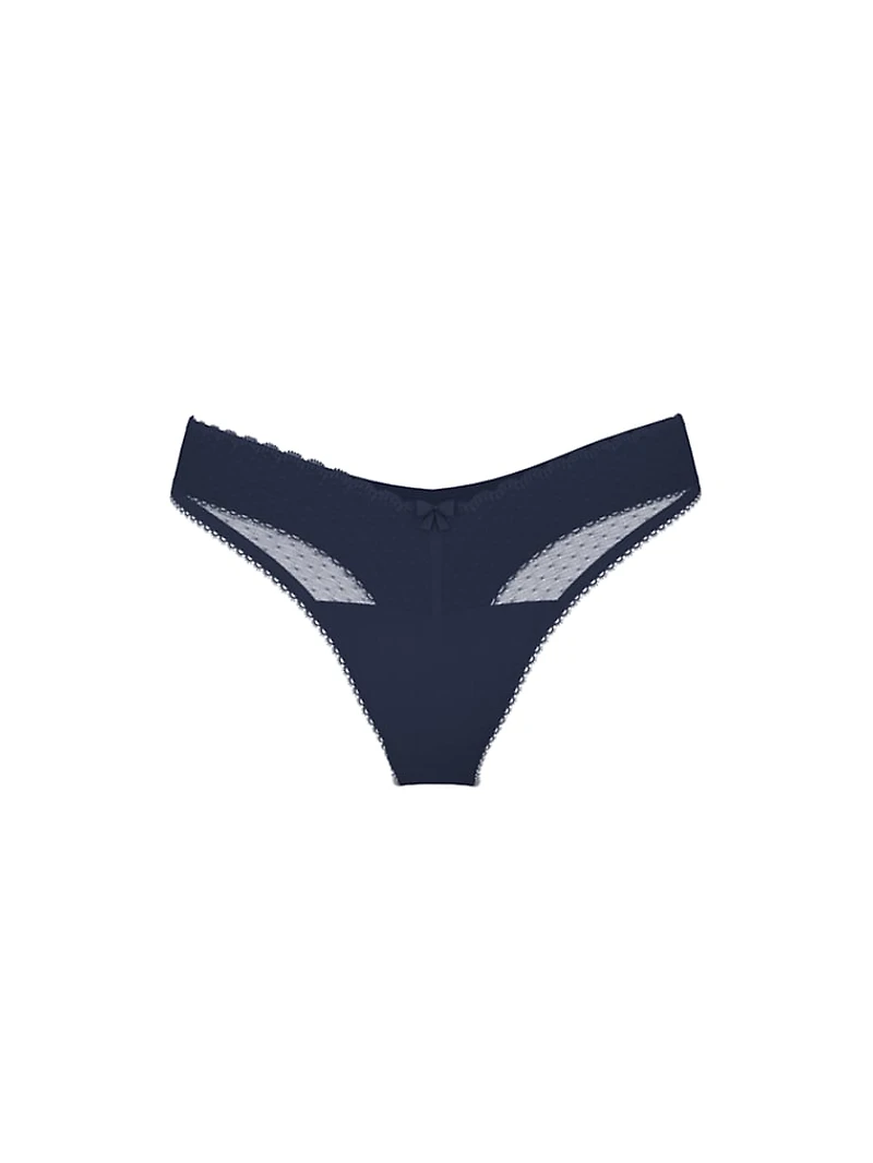 Ultra-Fine Modal High-Leg Scoop Thong Panty