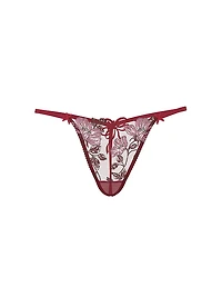 Beautiful Bows Embroidery V-String Panty