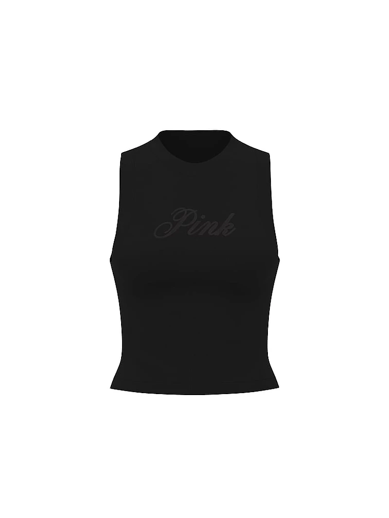 Soft Seamless High-Neck Cropped Tank