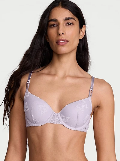Sexy Tee Fleur Noir Lace Lightly Lined Demi Bra