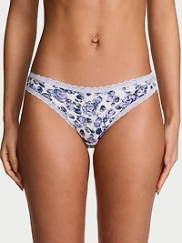 Cotton Lace-Waist Bikini Panty