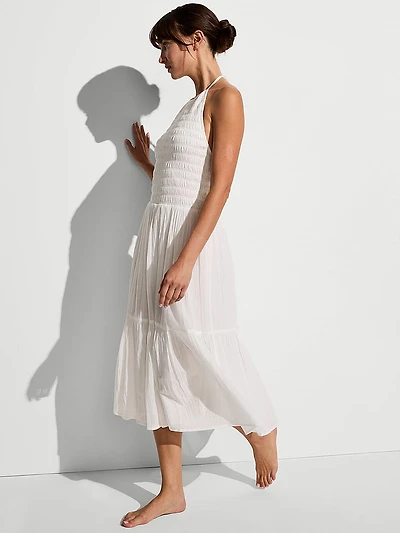 Beachwear Smocked Midi Dress