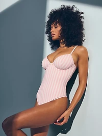 Essential Heritage Stripe Balconette Cheeky One-Piece Swimsuit