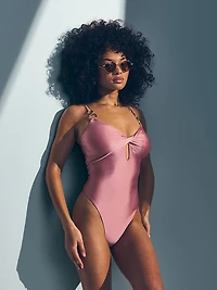 Glam Rings Twist One-Piece Swimsuit