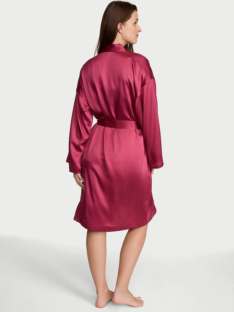 Signature Satin Midi Robe