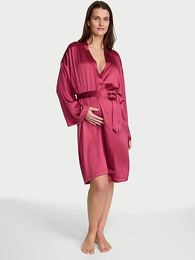 Signature Satin Midi Robe