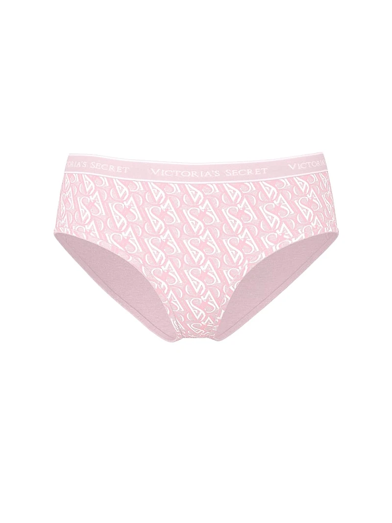 Logo Cotton Shine Patch Hiphugger Panty
