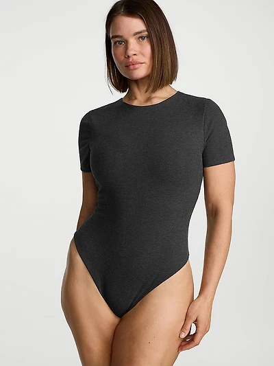 Shapewear by Victoria Smoothing Rib Tee Bodysuit