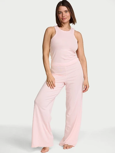 Cotton Shadow Stripe Tank & Pants Set